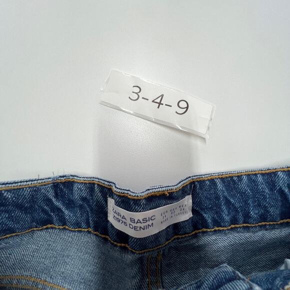 Zara Denim Shorts Womens 2 High Rise Grommet Side Fray Hem Summer Cutoff - Picture 6 of 8